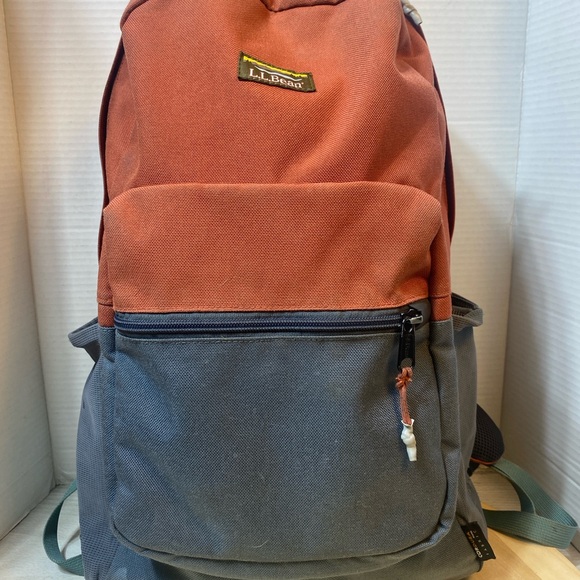 L.l Bean Mountain Classic Backpack Orange /gray - Picture 2 of 11